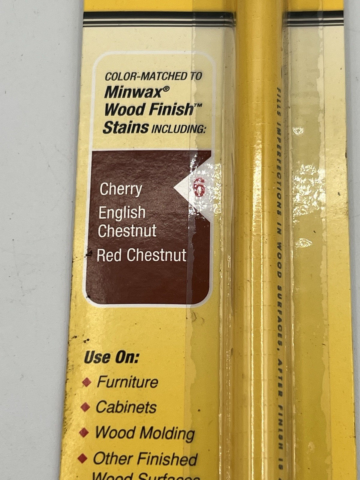 Minwax Blend-Fil Pencil #6 CHERRY ~ Quick & Easy Touch-Up Wood Repair Chestnut