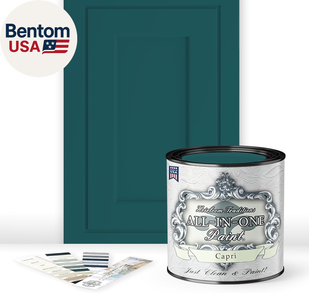 ALL-IN-ONE Paint by Heirloom Traditions, Capri (Green Teal), Quart – Durable Cab