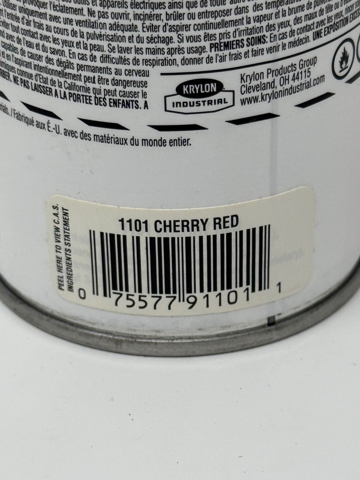 Krylon Industrial Tough Coat Acrylic Alkyd Spray Paint Cherry Red 1101 12oz New