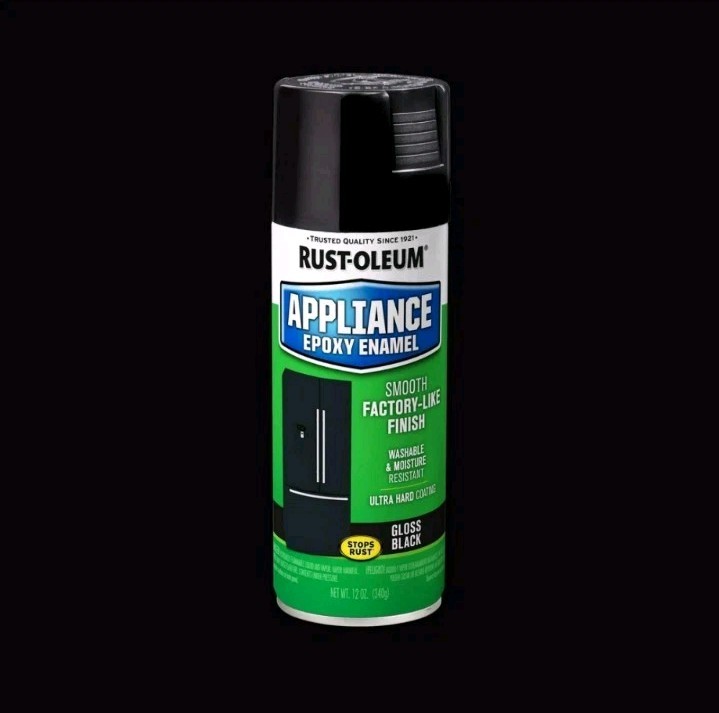 (4 pack) Black, Rust-Oleum Specialty Gloss Appliance Epoxy Spray Paint, 12 oz