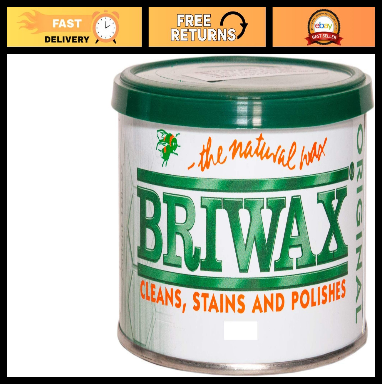 16 Oz Dark Brown Furniture Wax – Original Formula for Wood & Antique Finish