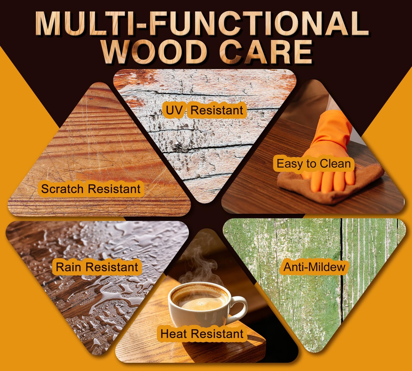 Water Based Wood Stain 8.5oz, Golden Oak – Indoor Outdoor