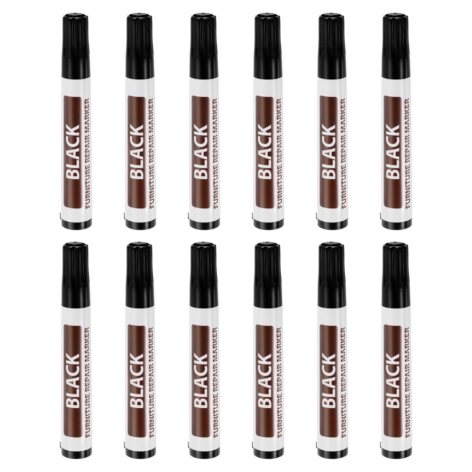 Furniture Repair Pens, 12 Pieces Black Oil Based Filler Sticks