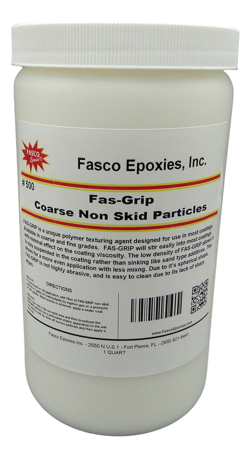Non-Skid Paint Additive – Quart for 5 gallons – COARSE Anti-Slip Particles Fa…