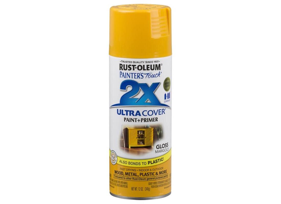 PAINTER’S Touch Gloss Spray Paint, Gloss, Marigold, 12 oz, Aerosol Can