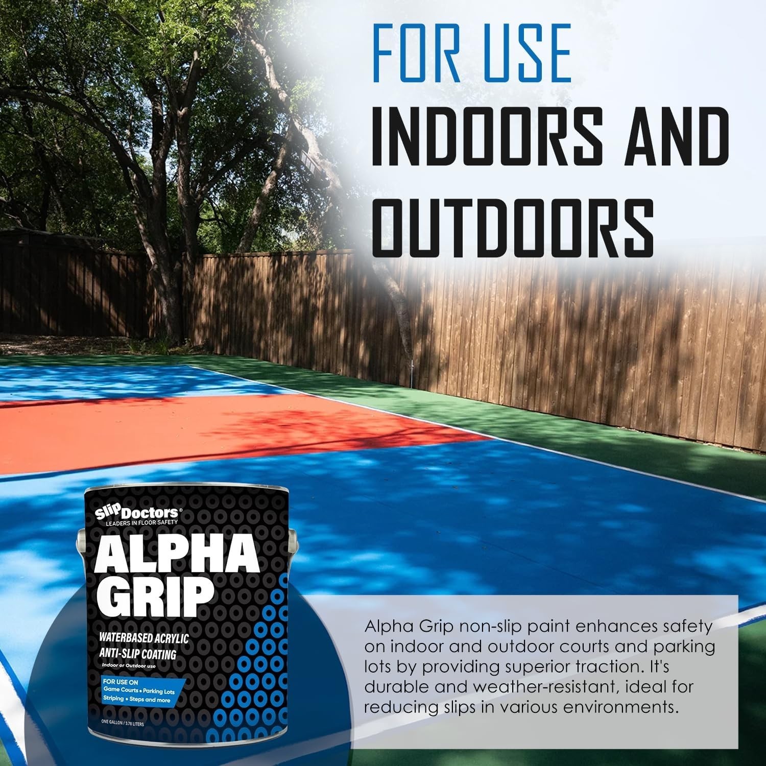 Durable Alpha Grip Non-Skid Concrete Paint – Safe & Textured White Coating Quart