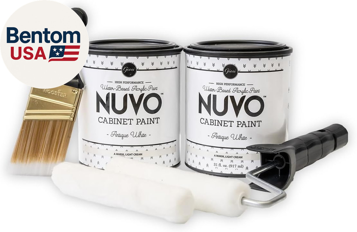 Antique White Cabinet Makeover Kit – Easy DIY 7-Piece Set, Warm Cream, Long-Last