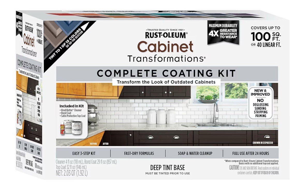 Rust-Oleum 380390 Cabinet Transformations Kit, Deep Tint Base, New