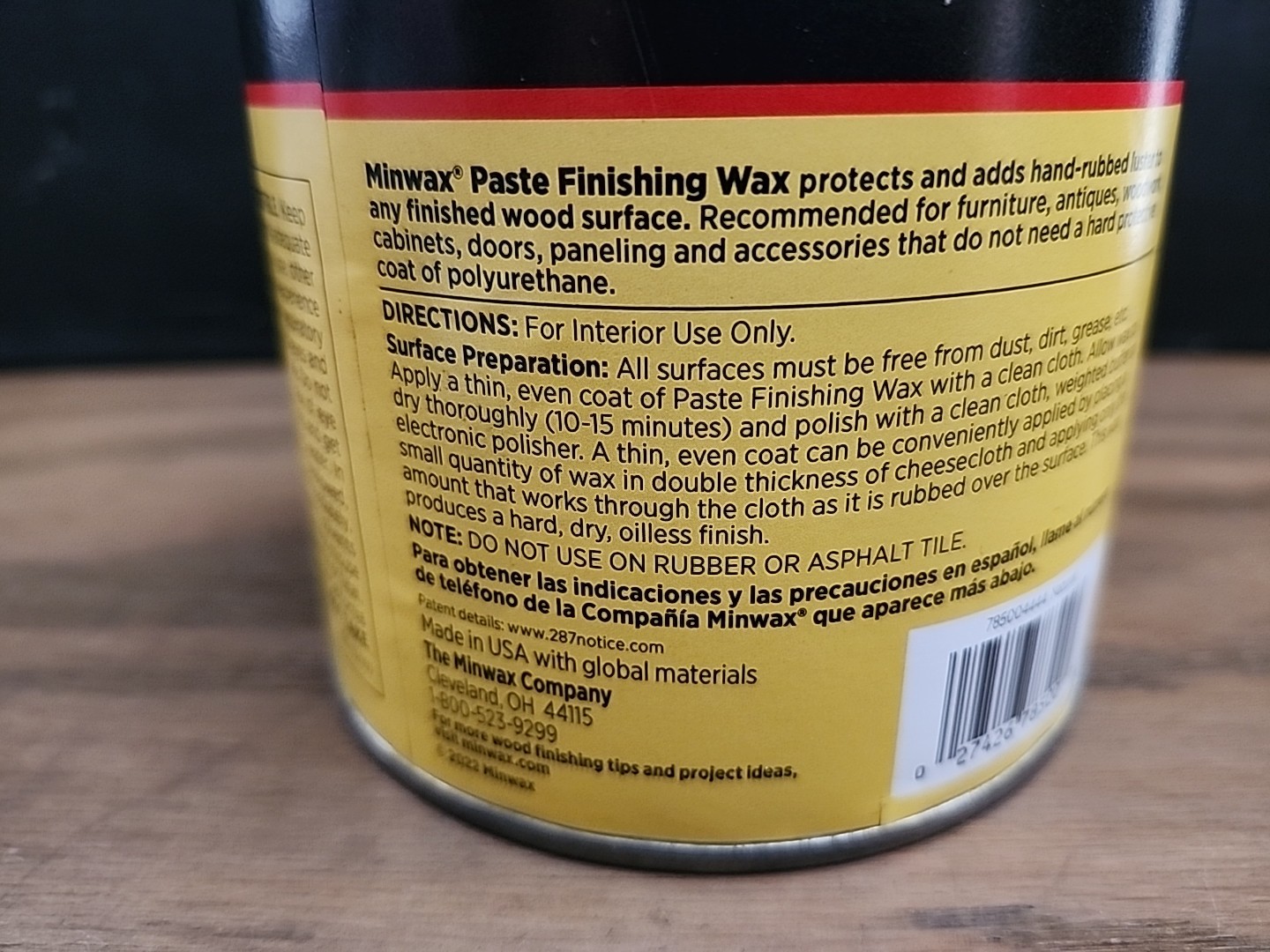 Minwax 78500 One Pound Regular Finishing Wax M2