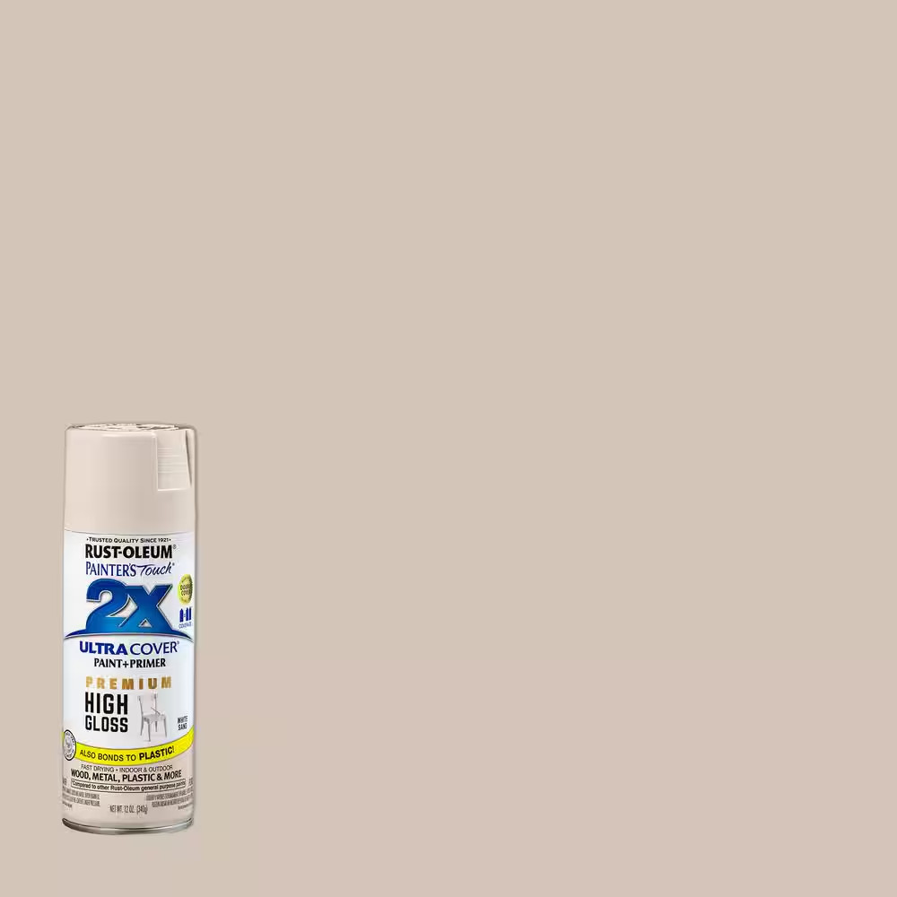 12 Oz. High Gloss White Sand Ultra Cover General Purpose Spray Paint (Case of 6)