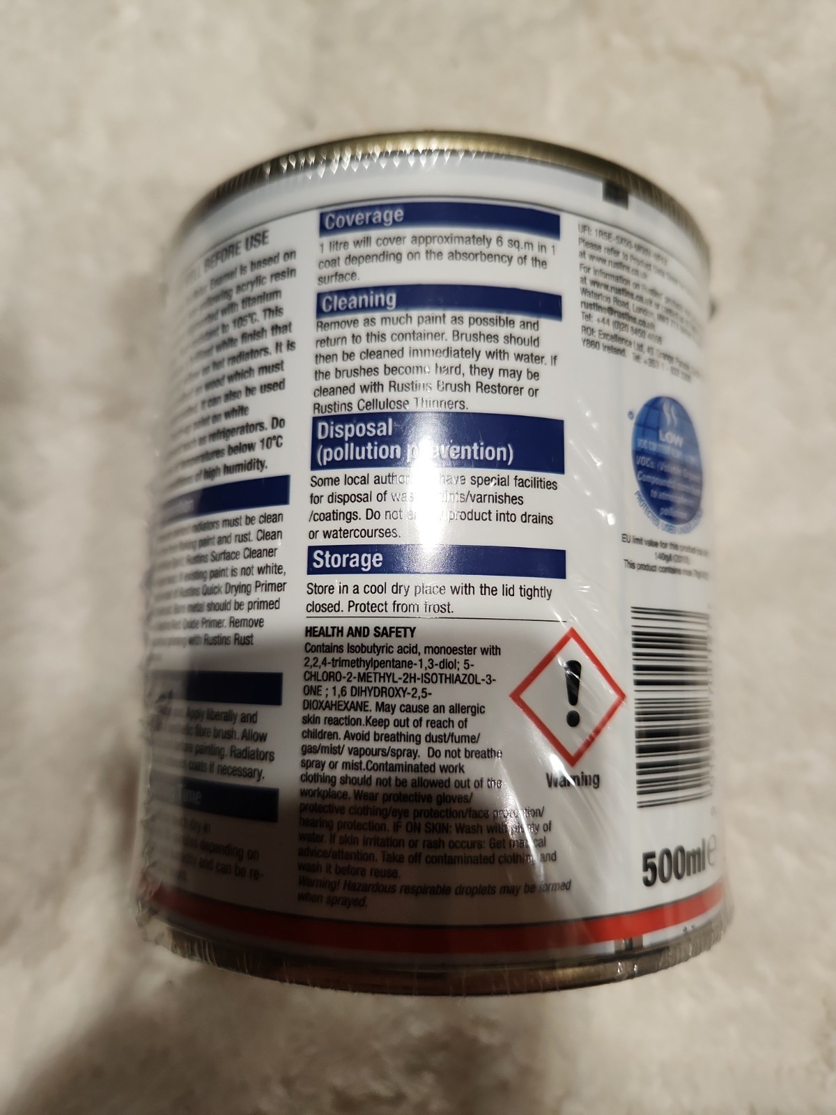 Rustins – Quick Dry Radiator Enamel Paint Satin White 250ml