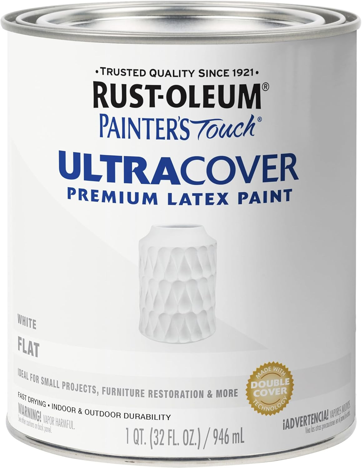 1990502 Painter’s Touch Latex Paint, Quart, Flat White 32 Fl Oz (Pack of 1)