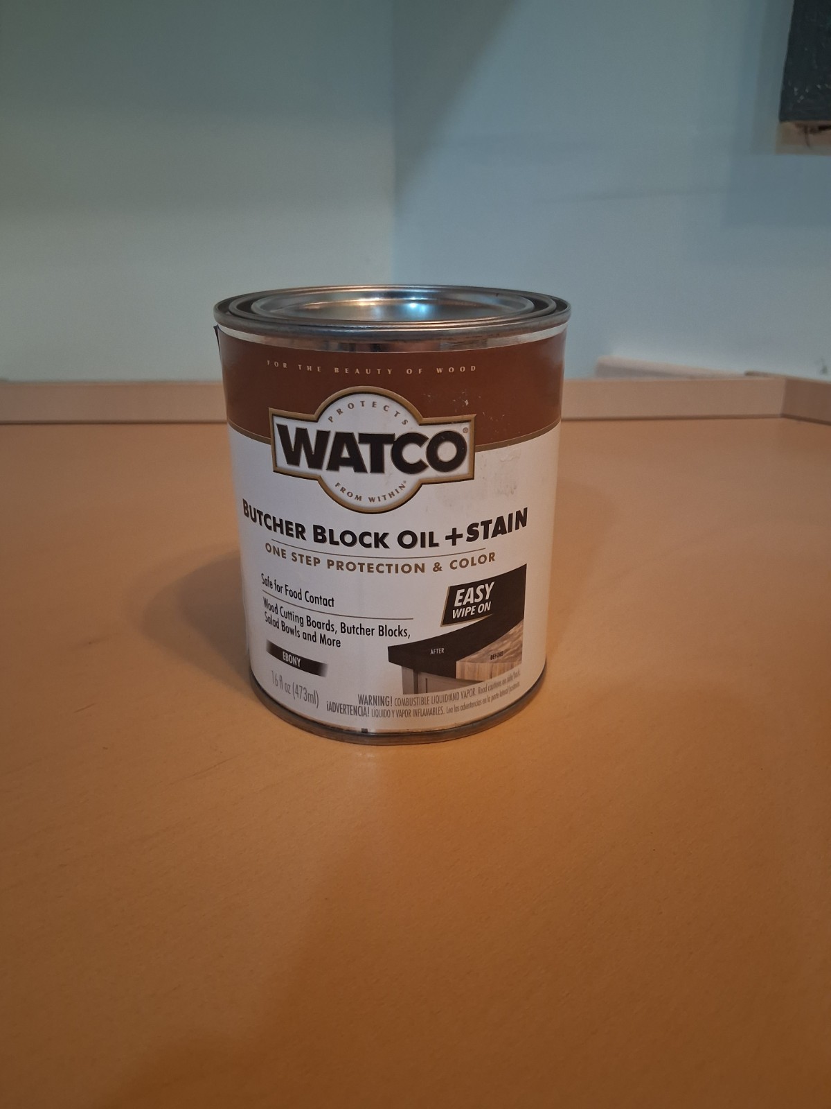 Watco 359023 Butcher Block Oil and Stain Ebony, 16oz