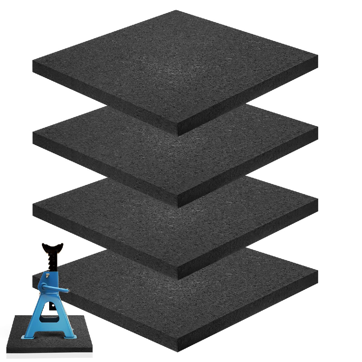 Tallew 4 Pcs Rv Leveling Blocks 12X12X0.75 Inch Thick Rubber Rv Jack Pads