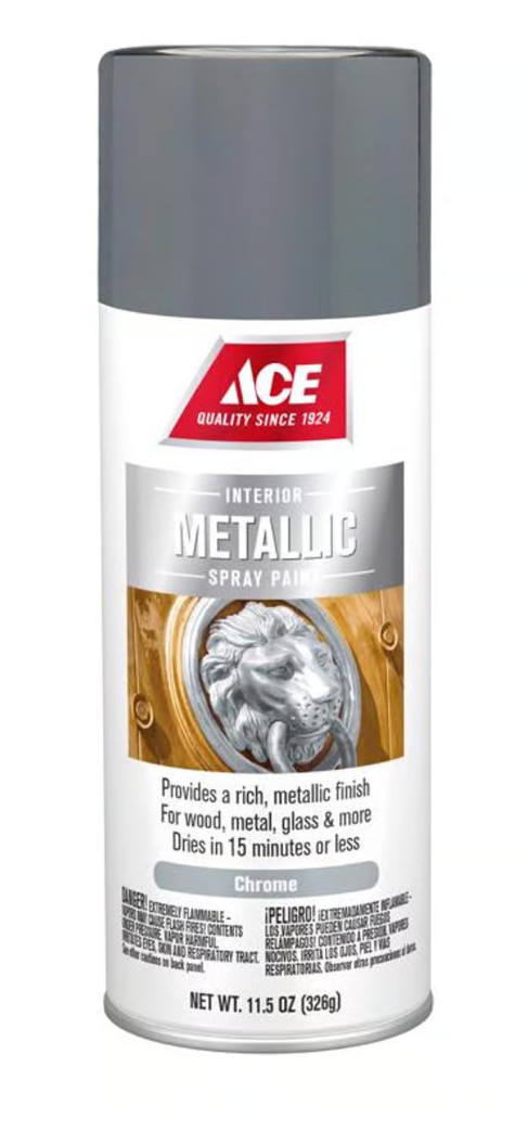 Ace 17047 Metallic Chrome Spray Paint 11.5 oz – Provides Rich, Metallic Finish