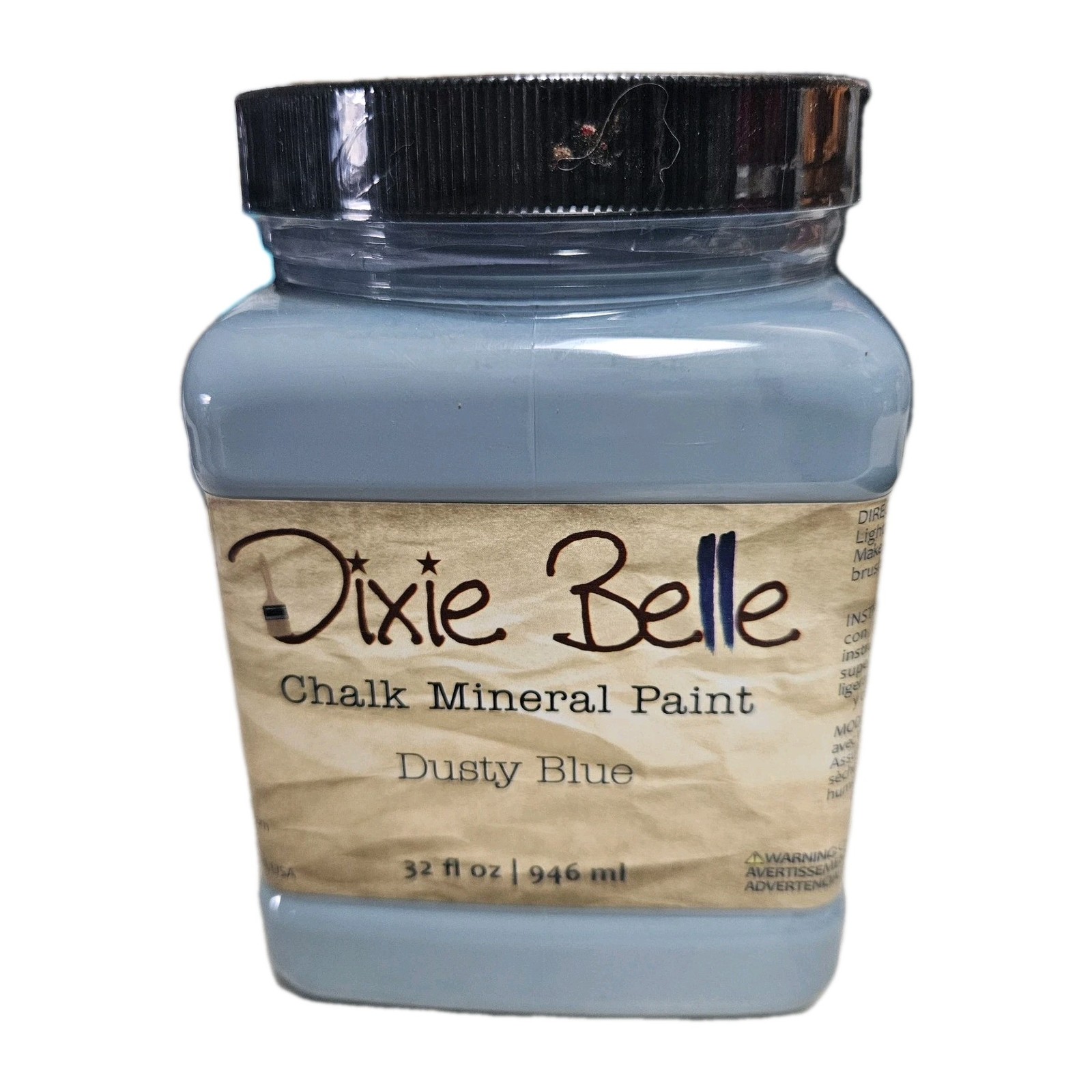 DIXIE BELLE Chalk Mineral Paint DUSTY BLUE 32 oz. Furniture Cabinets Crafts New