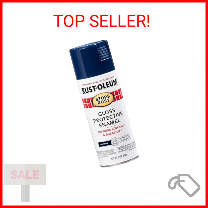 Rust-Oleum 7723830 Stops Rust Spray Paint, 12 oz, Gloss Navy
