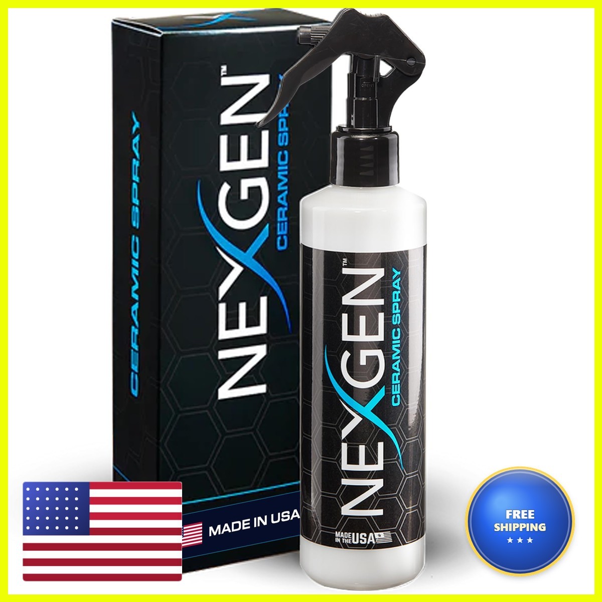 Nexgen Ceramic Spray Silicon Dioxide 8oz for Cars RVs Motorcycles Boats ATVs
