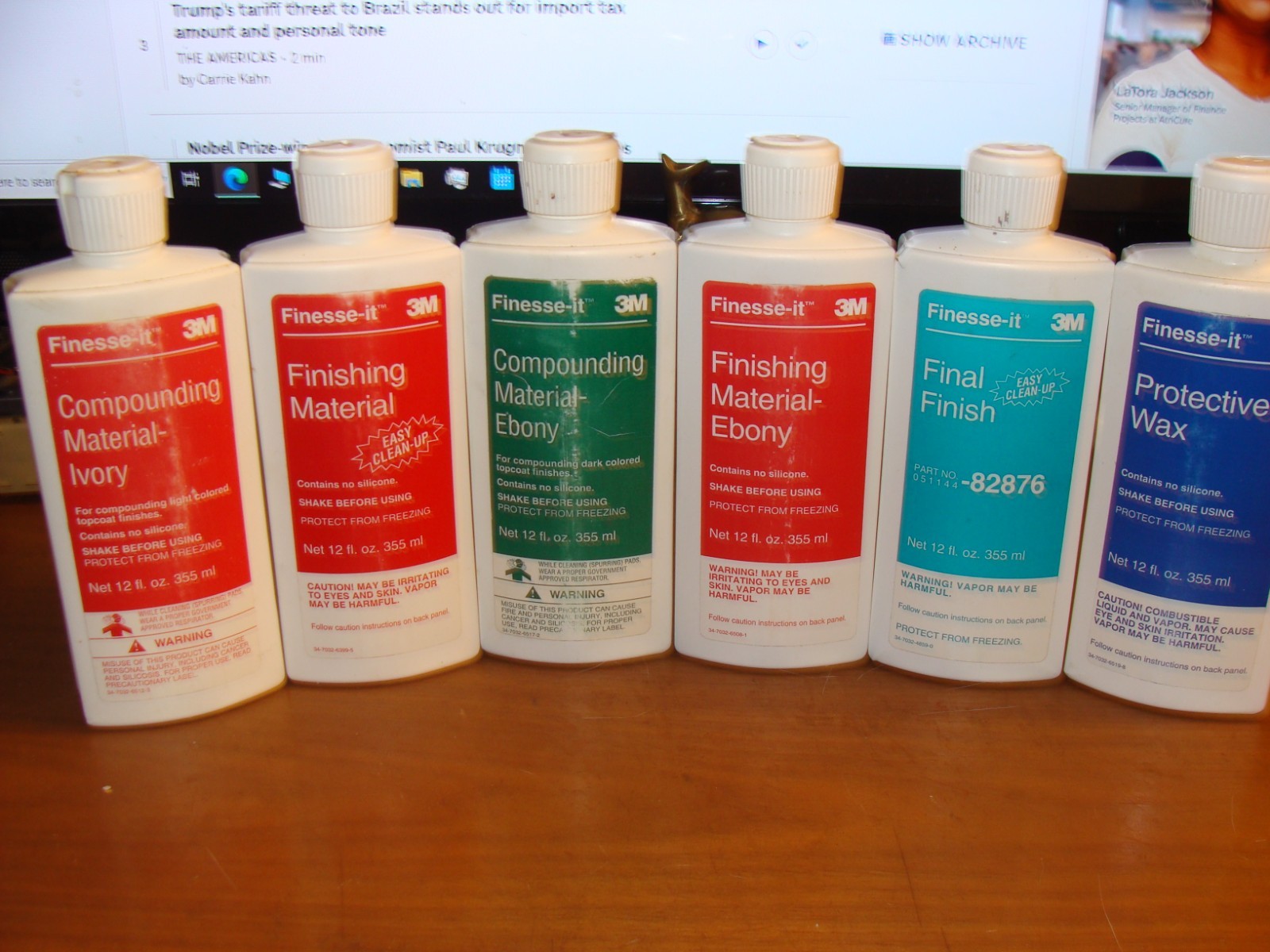 3M Finesse-It Compounding Material 6 Bottles & VCR Tape From 3M Price Reduced!