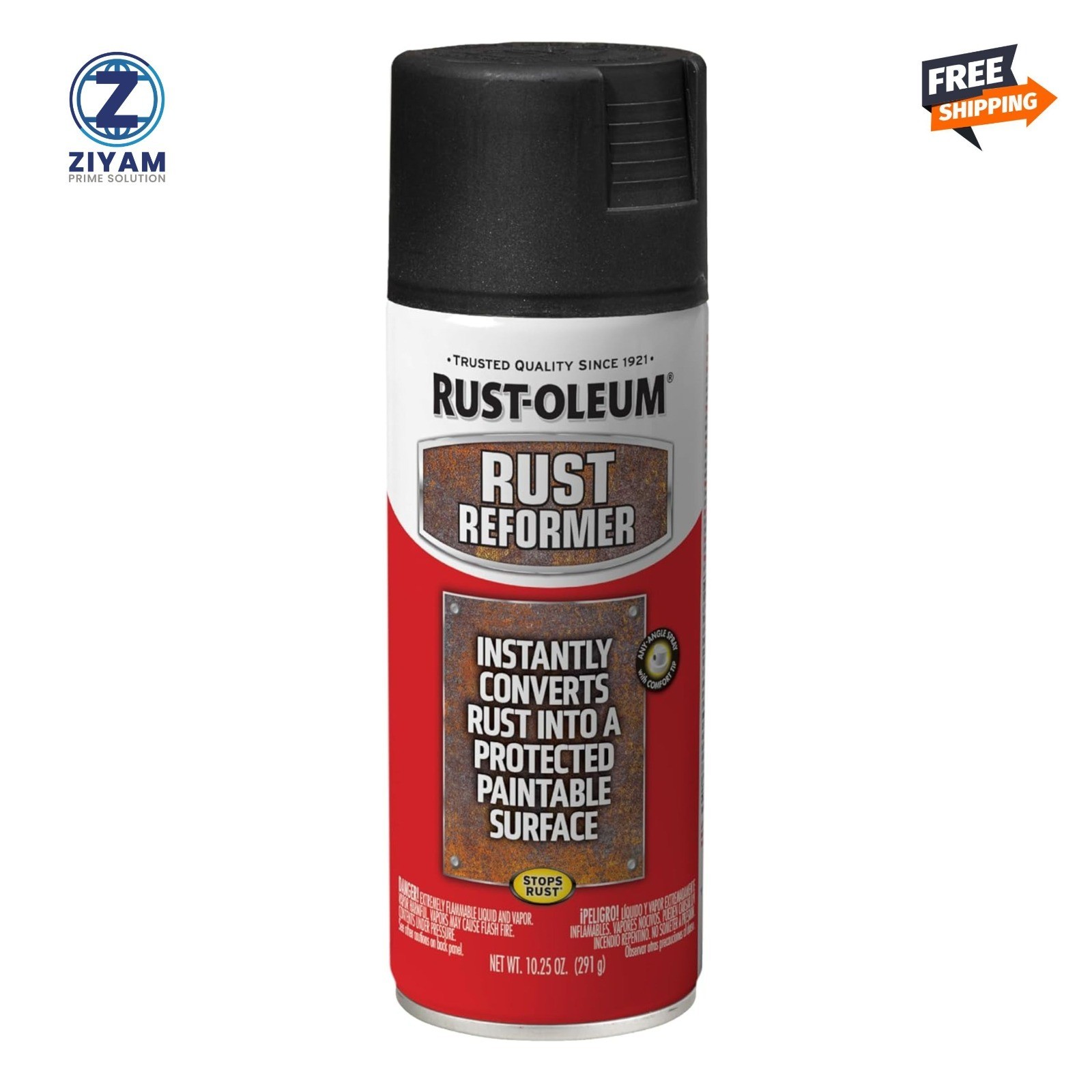 Rust-Oleum 248658 Rust Reformer Spray Paint 10.25oz Matte Black