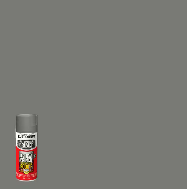 Rust-Oleum 249340 High Heat Primer, 12 Oz, Exterior, High Heat Primer, Solvent.