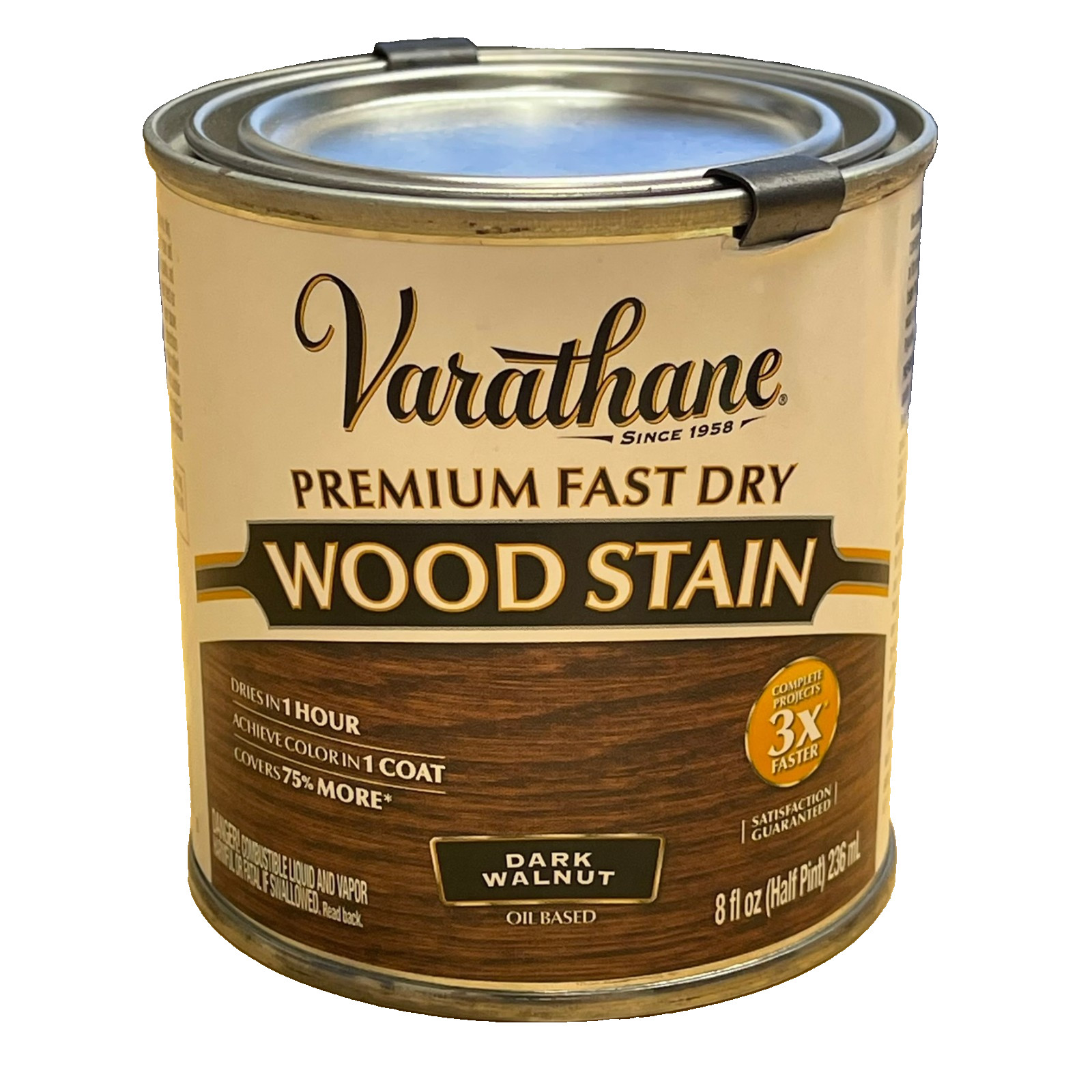 Varathane Premium Fast Dry Wood Stain Dark Walnut 8 fl oz Oil Based Half Pint