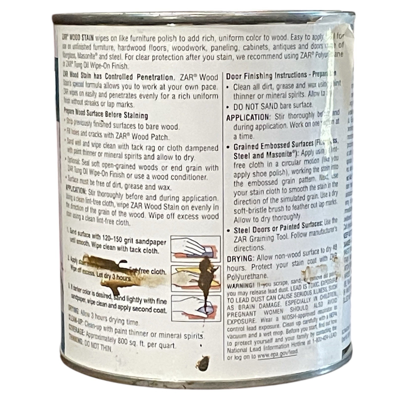 ZAR Oil-Based Interior Wood Stain 138 Spanish Oak Quart Qt