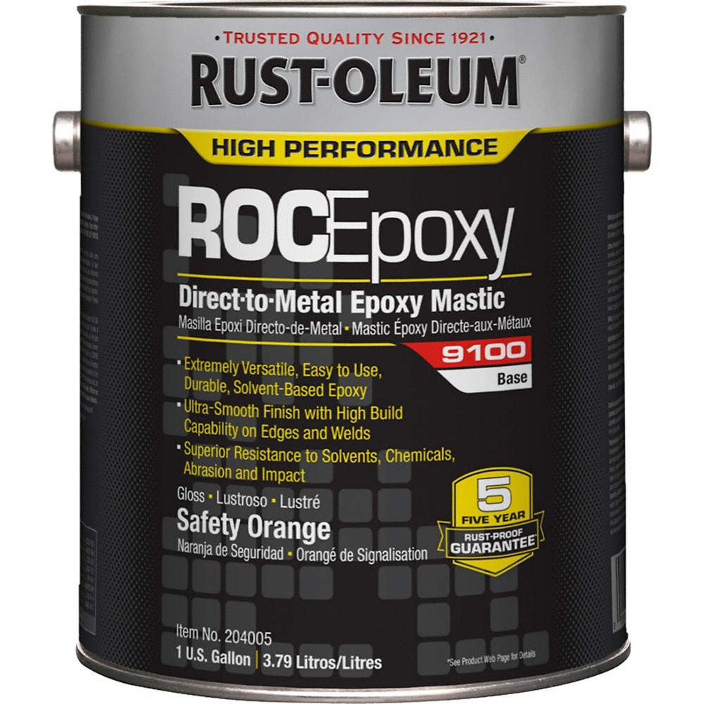 RUST-OLEUM 204005 Paint Base,9100,Safety Orange,1 gal,Can 52HZ26
