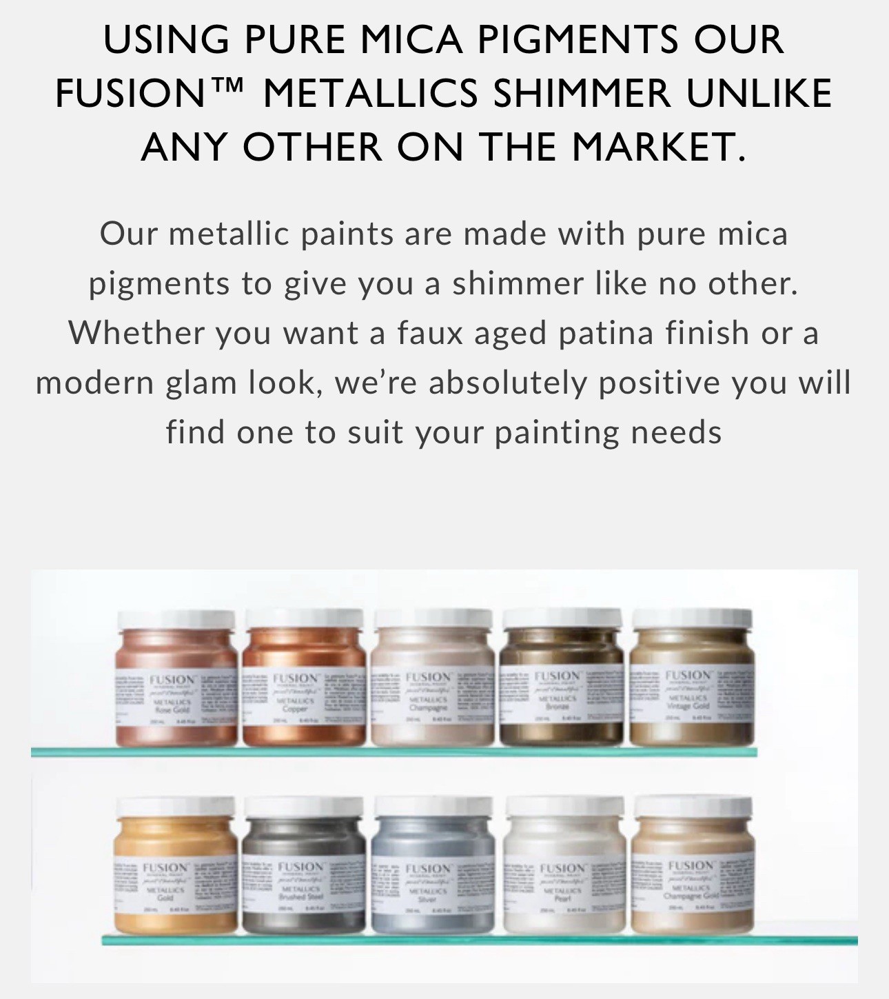 Fusion Mineral Paint Metallics Silver