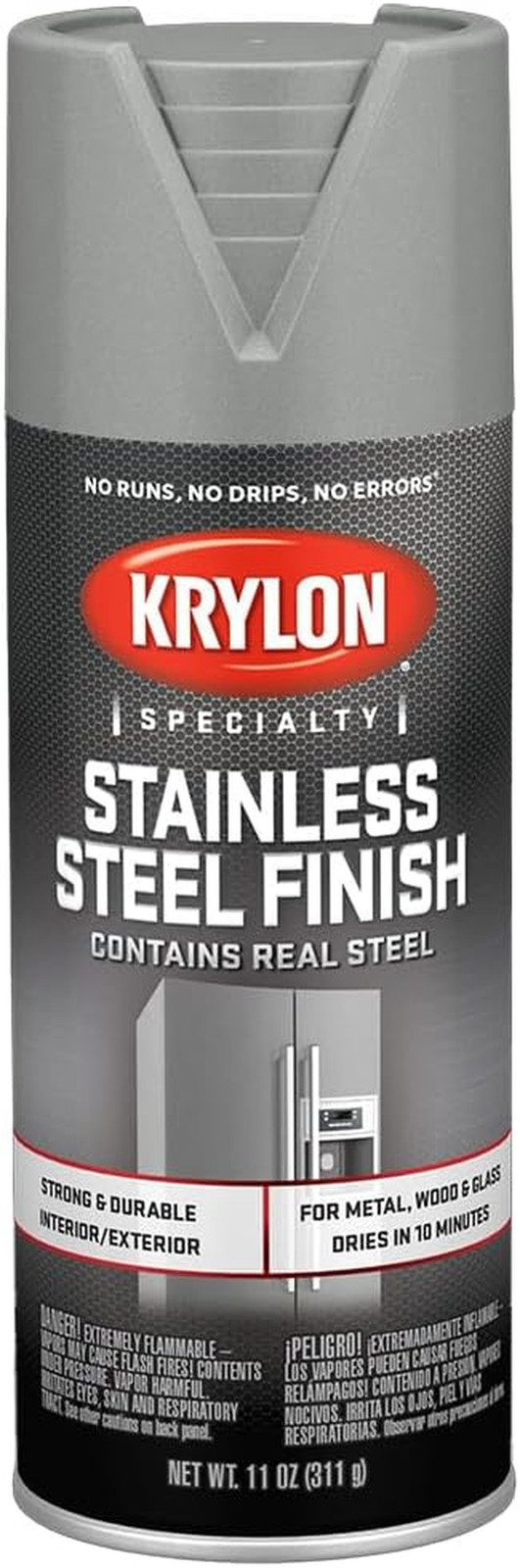 Krylon K02400777 General Purpose Metallic Spray Paint, Stainless Steel, 11 Oz