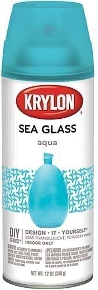 12 oz Krylon 9057 Aqua Sea Glass Decorative Glass Spray Paint Pack of 6