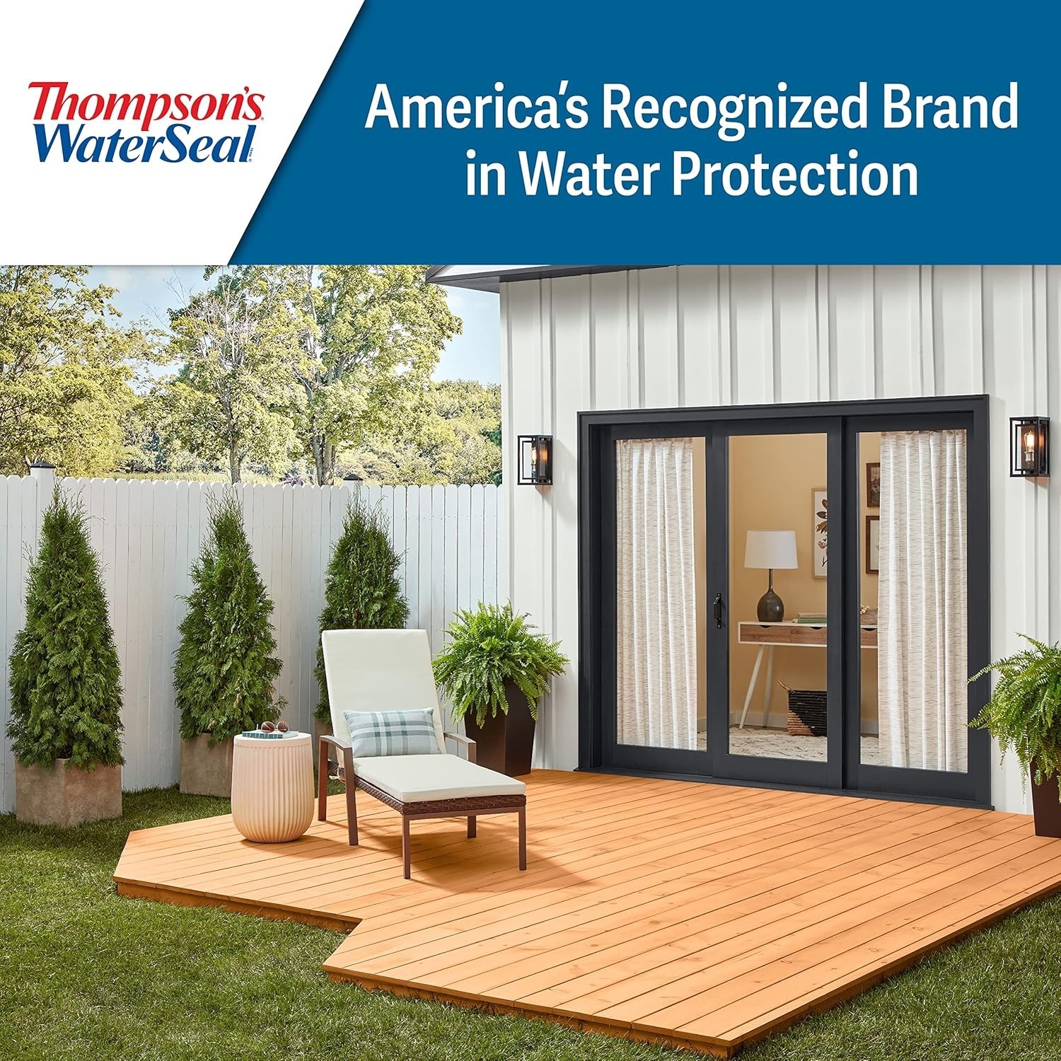 1 Quart Thompson’s Clear Waterproof Stain – Protect Wood, Brick & Concrete