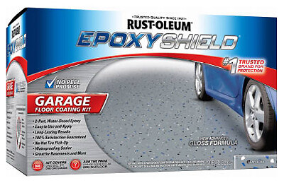 Rust-Oleum 251965 EpoxyShield Resin Garage Floor Paint Kit, Gray – Quantity 1
