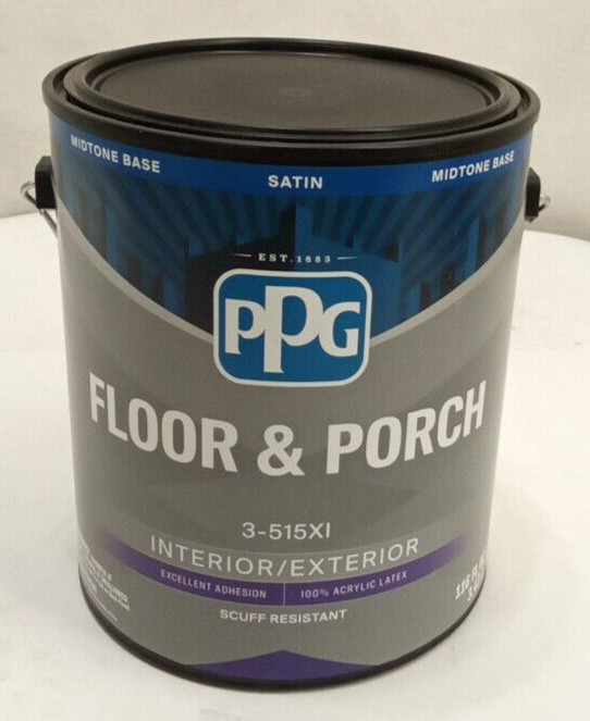 PPG Floor & Porch 3-515XI Interior/Exterior Satin Midtone Base Latex Paint 1 Gal