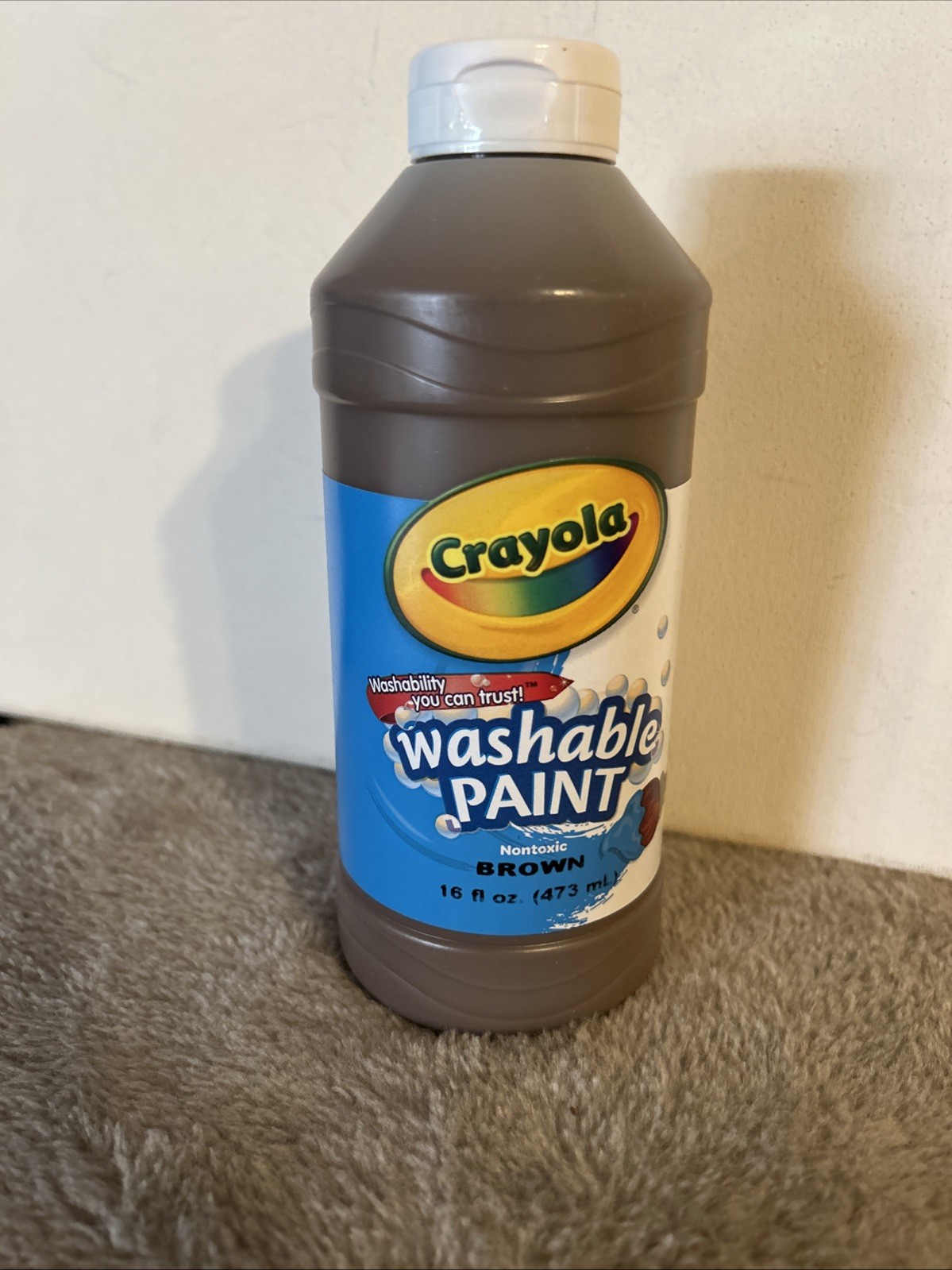Crayola 542016007 16 oz Washable Paint – Brown New
