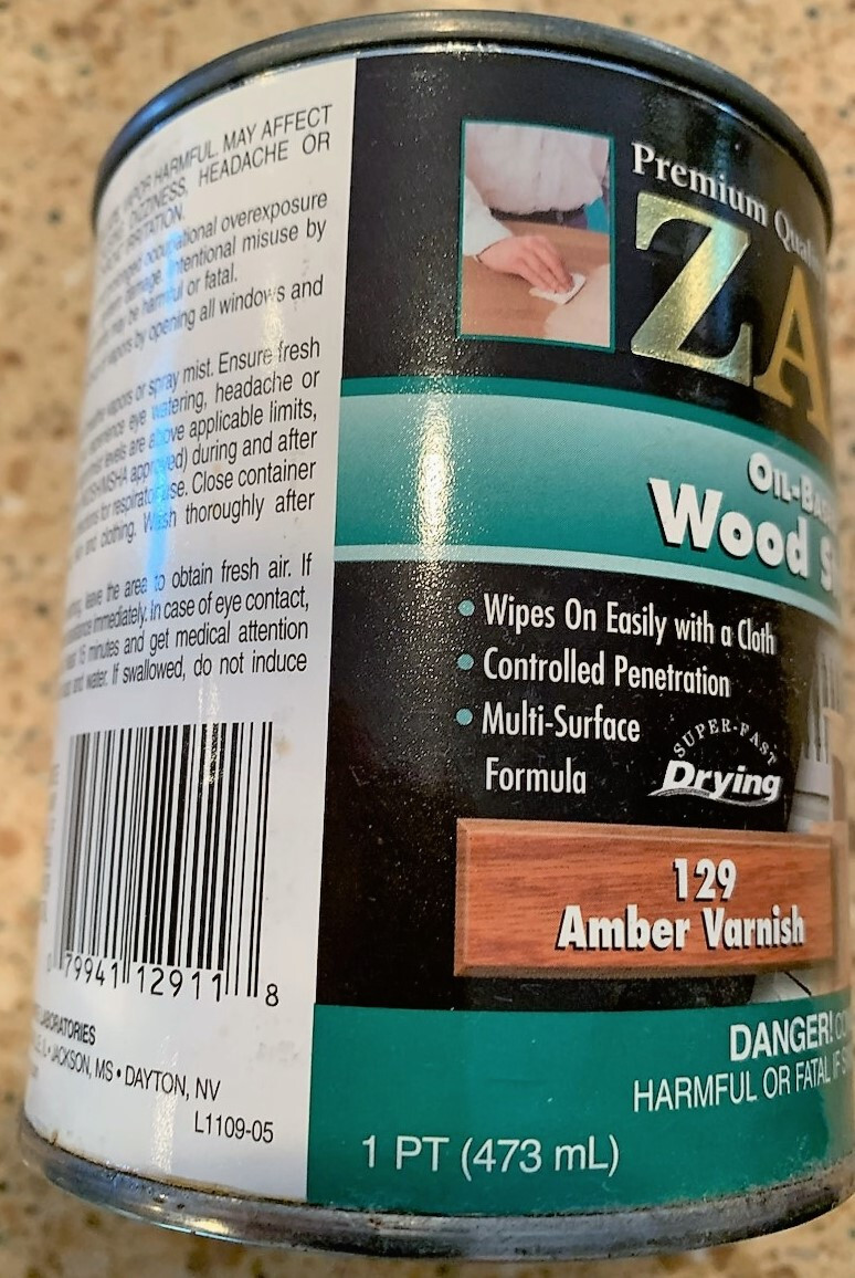 Zar Interior Stain, 129 AMBER VARNISH PINT