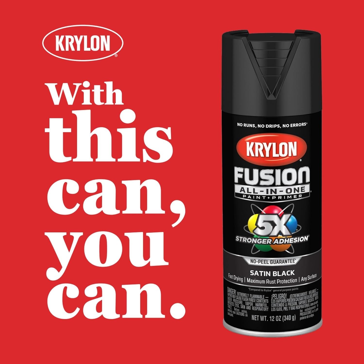 Fusion All-In-One Matte Spray Paint in Vintage Gray 12oz – Fast-Drying & Rust…