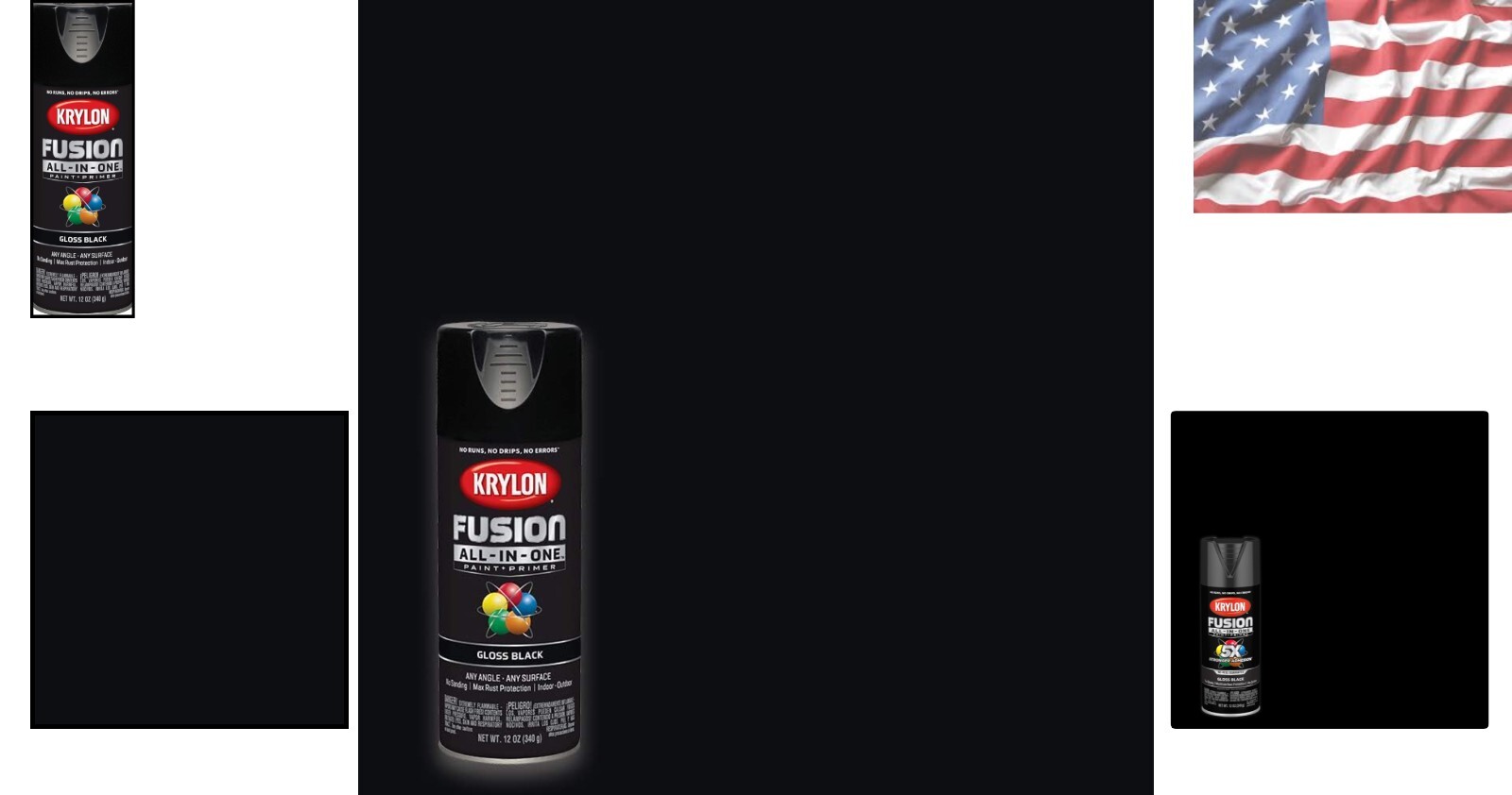 12 oz Gloss Black Paint & Primer Spray – 5X Adhesion & Quick Drying for Projects
