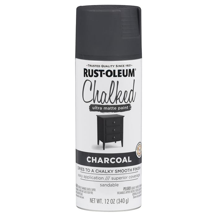 Rust-Oleum Charcoal Chalked All-in-One Ultra 12 Ounce (Pack of 1),