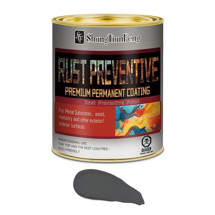 Gray Rust Preventive Paint – Anti-Rust Corrosion Inhibitor, UV & Heat Resistant,
