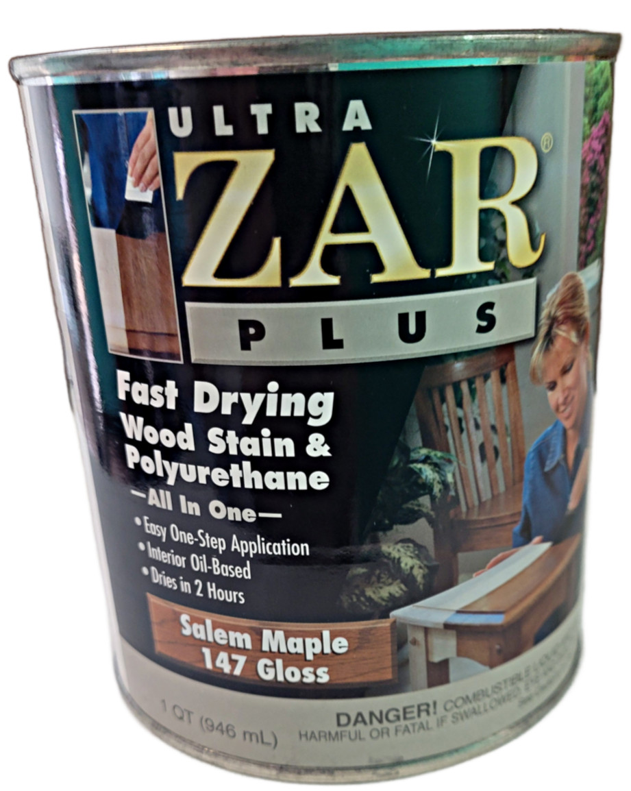 ZAR Plus Wood Stain Polyurethane Salem Maple 147 Gloss Quart Fast Drying