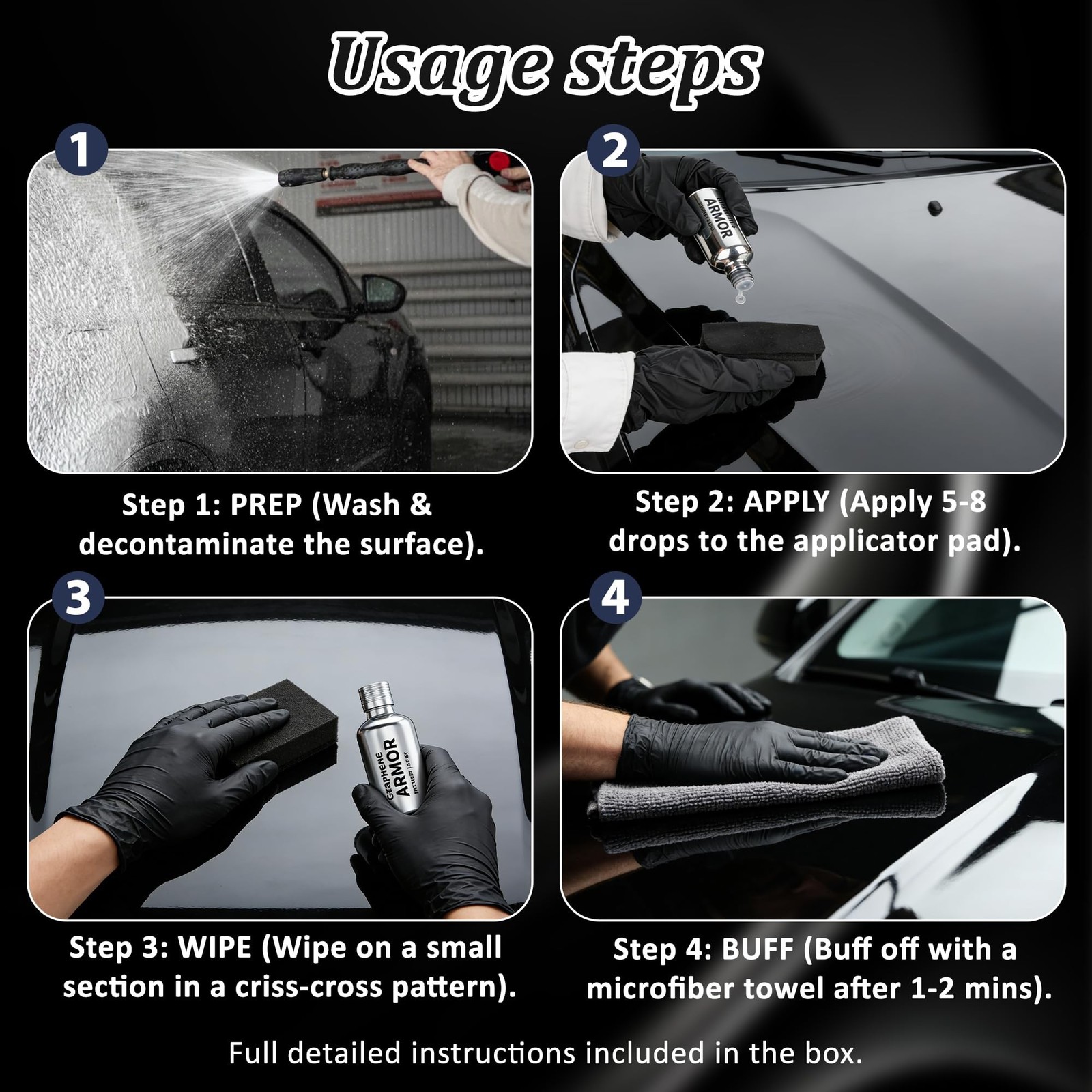 Advanced Graphene Ceramic Coating 50ml AT-GX Self-Cleaning Nano Protectant Lo…