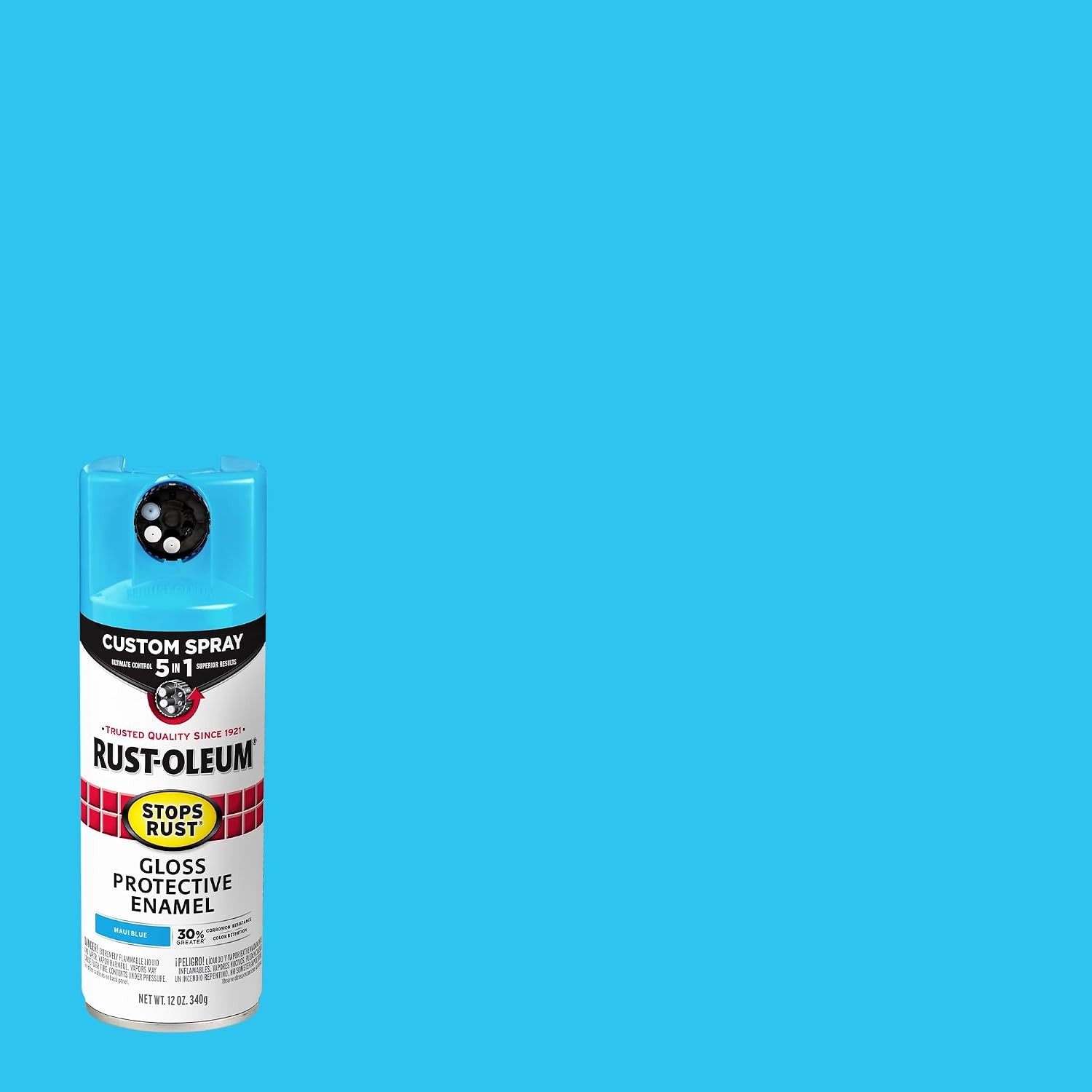 Rust-Oleum 376907-6PK Stops Rust Custom Spray 5-in-1 Spray Paint, 12 oz, Gloss M