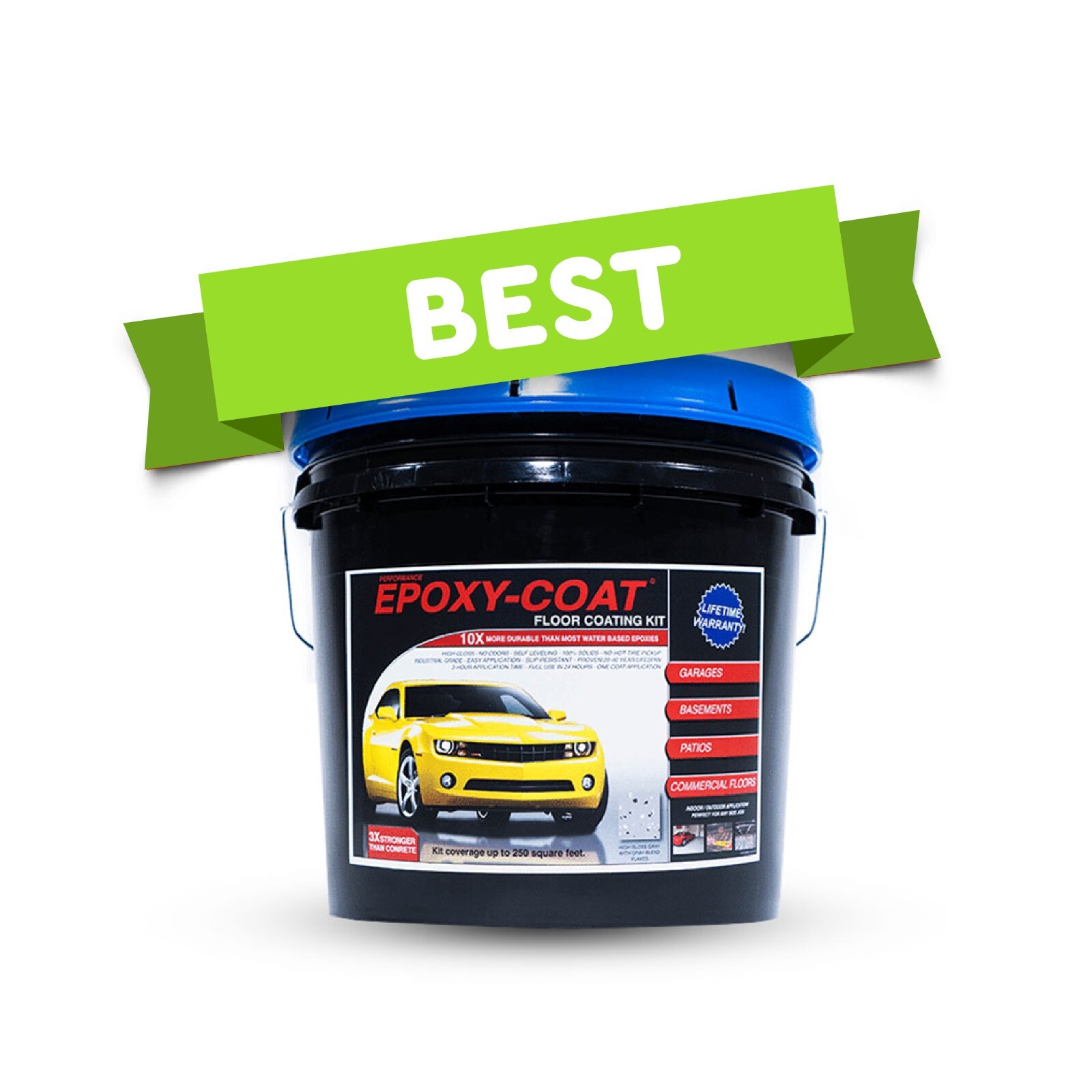 “BEST” Half Epoxy Floor Coating Kit 250 sq. ft. 40+ mil
