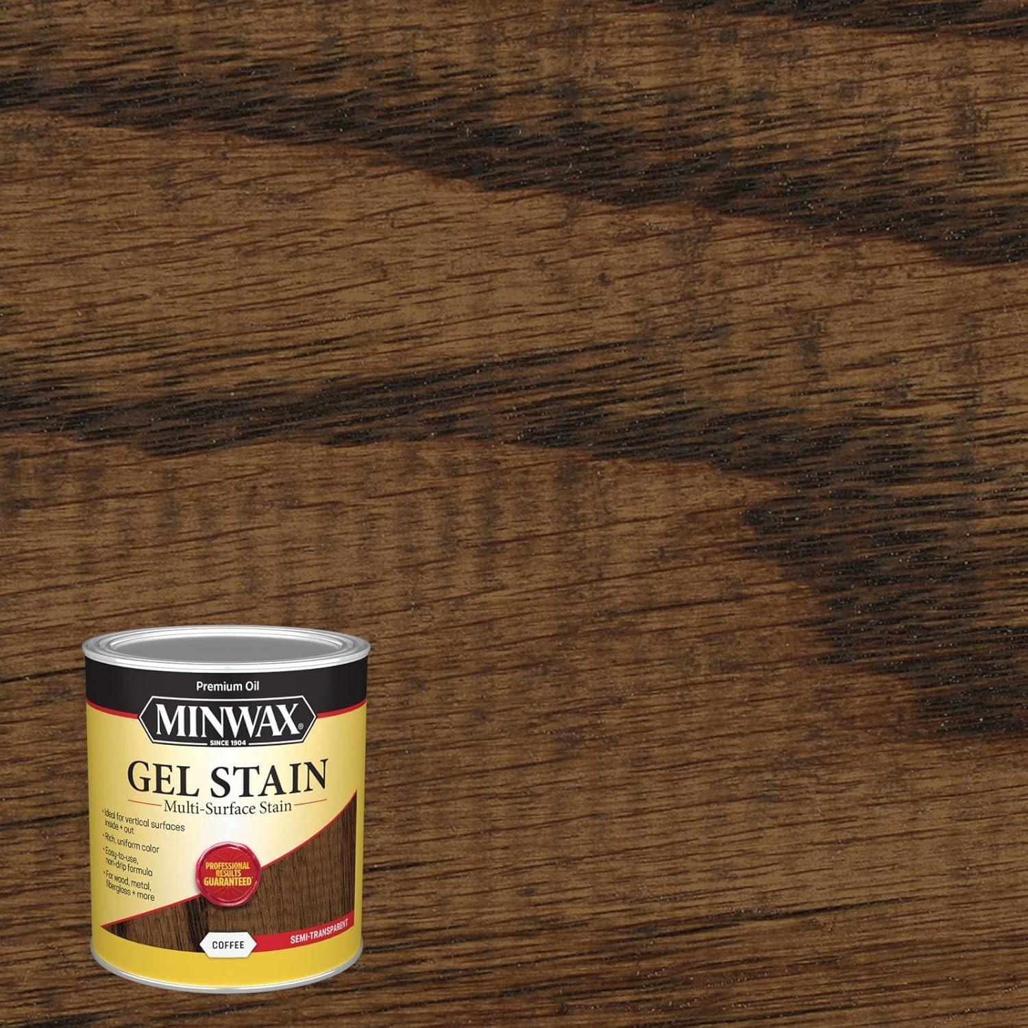 Coffee Gel Stain for Interior Wood Surfaces, Quart^-~-^