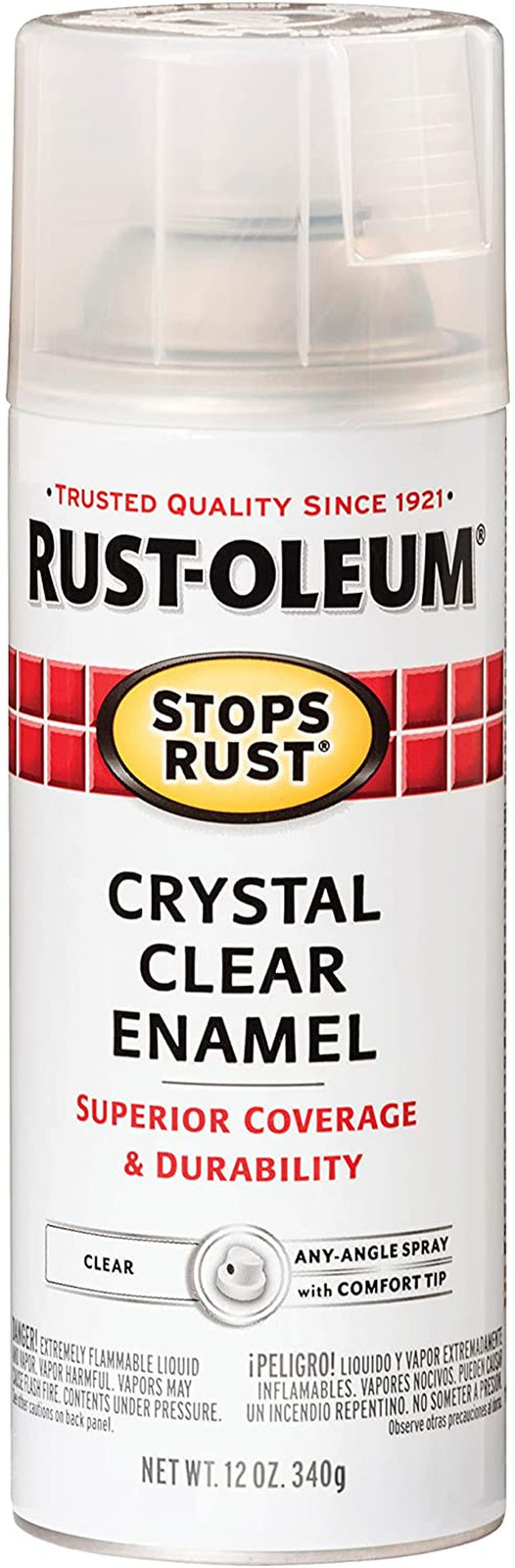7701830 Stops Rust Spray Paint, 12 oz, Gloss Crystal Clear