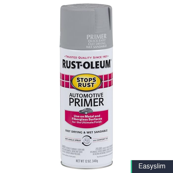 Automotive Primer Spray Paint 12 oz Flat Light Gray Oil Based 6-Pack