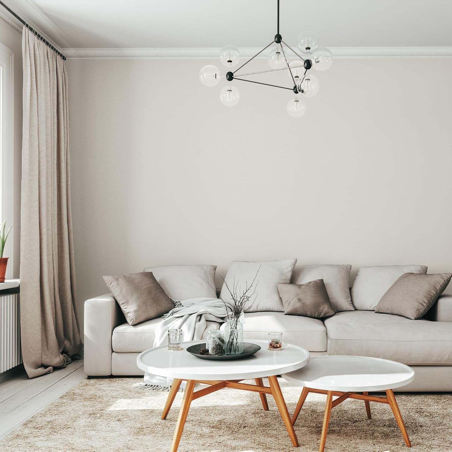 Sure Color Eggshell Interior Wall Paint + Primer – Popular Low-Luster Finish for