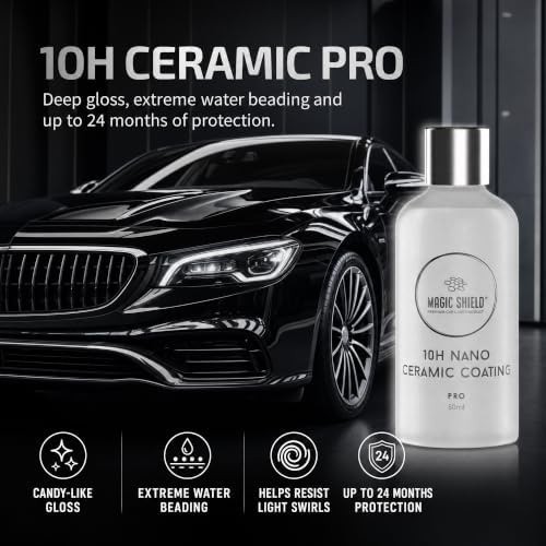 Magic Shield PRO 10H SiO2 Ceramic Coating for Cars, 50 mL | Self-healing fini…
