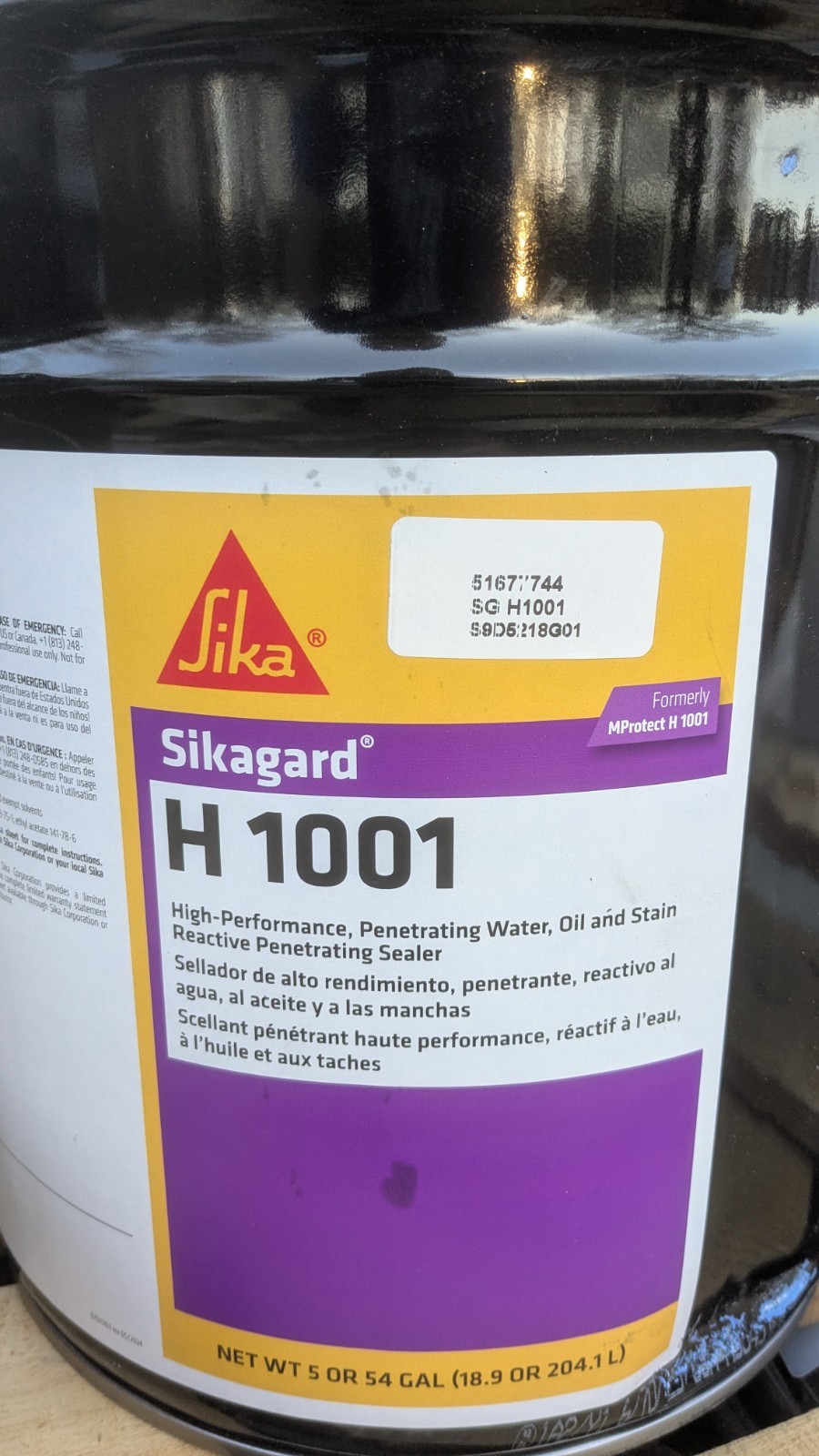 70 Gallons Sikagard H1001 Penetrating Solvent Concrete Sealer Silane Breathable